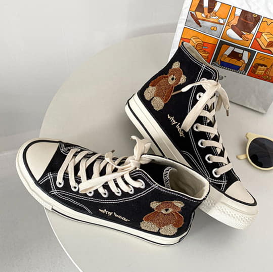 Teddy Bear Canvas Shoes