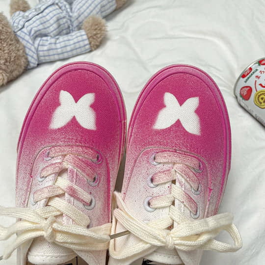 Inkjet Butterfly Canvas Shoes